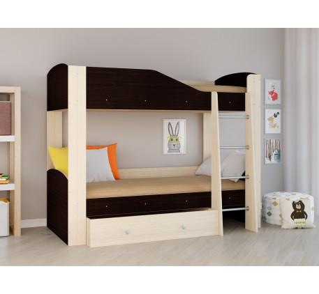 Двухъярусная кровать для девочки Астра-2, спальные места 190х80 см